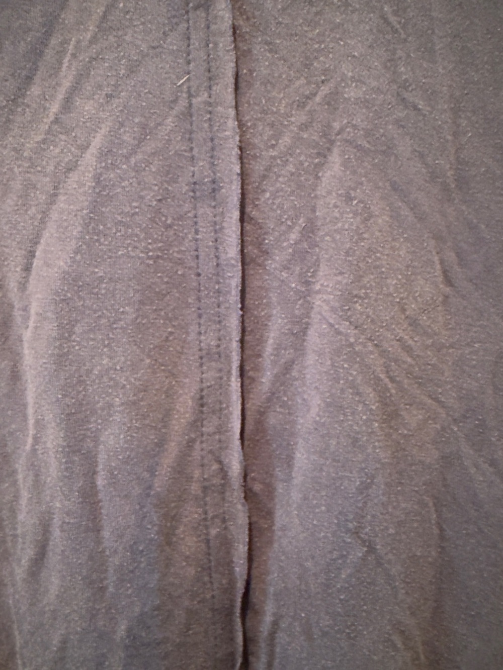 POL Relaxed V-Neck Tunic in Slate Gray with Rust Sleeves - Picture 2 of 4